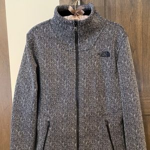 The North Face black and white herringbone jacket